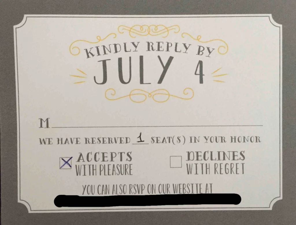 And This Folks Is Why You Number Your Rsvp Cards And This Folks Is Why You Number Your Rsvp Cards