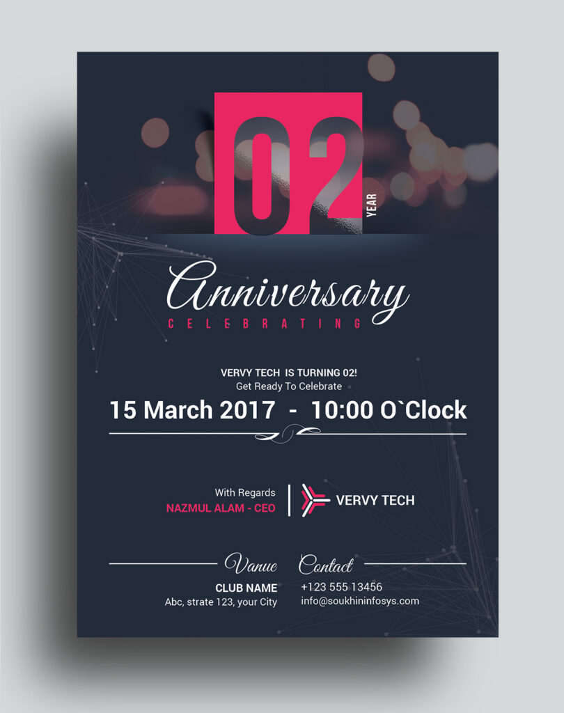 Anniversary Invitation Card Anniversary Invitation Card