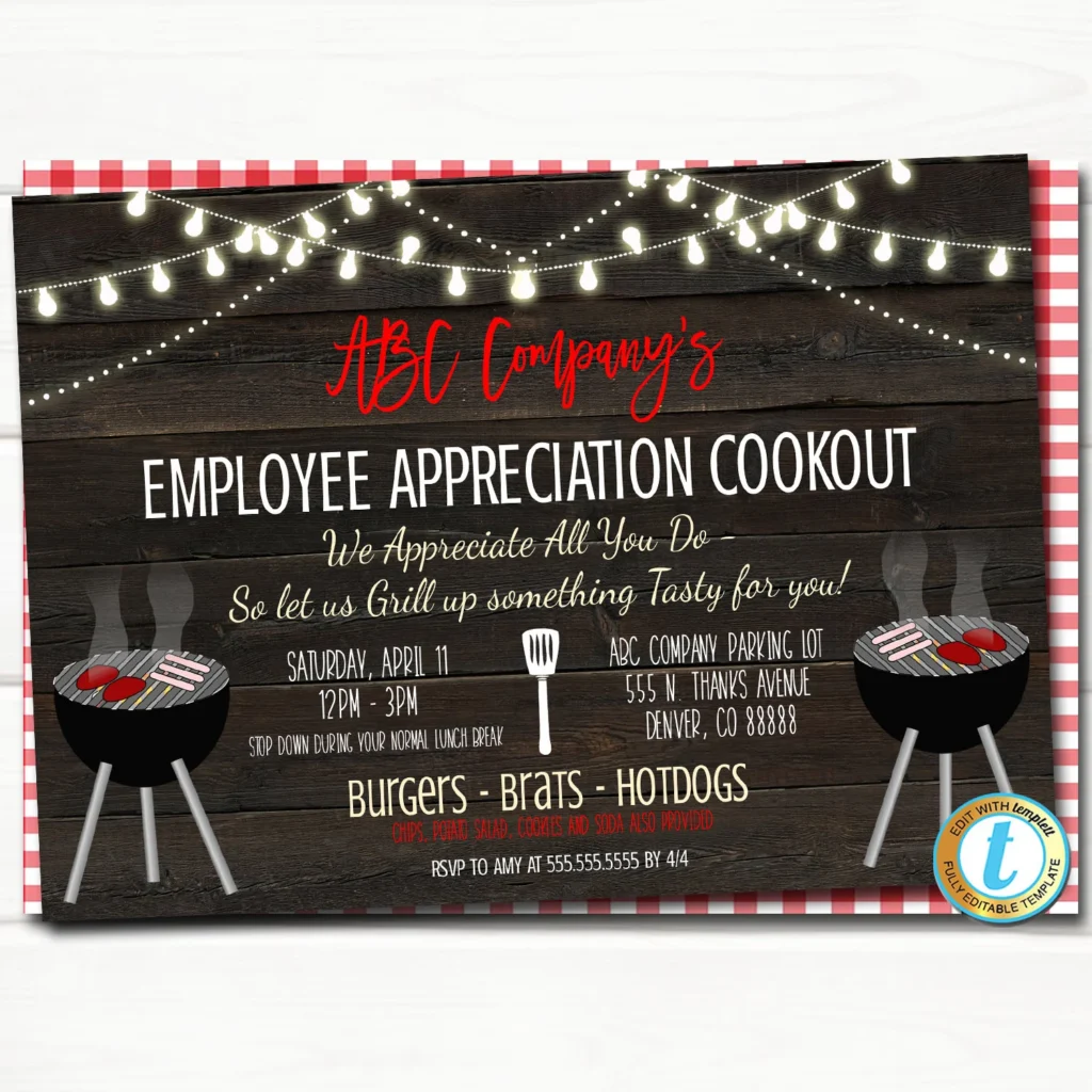 Appreciation Bbq Party Invitation