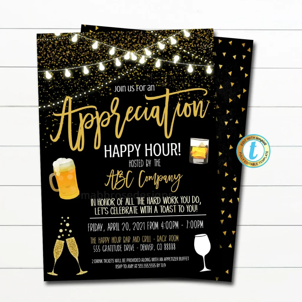 Appreciation Happy Hour Invitation