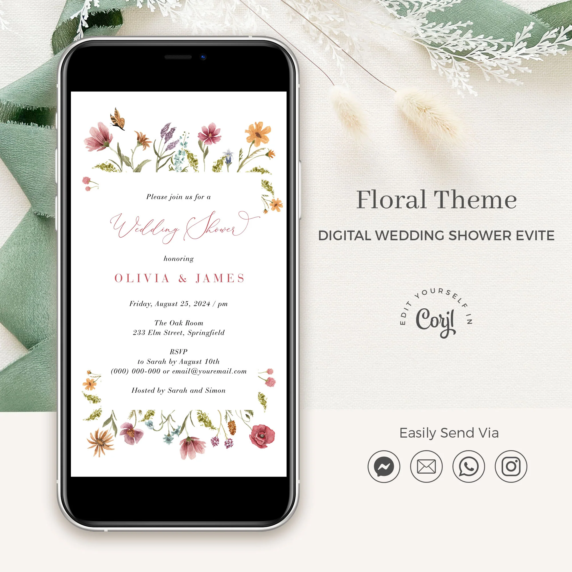 April Couples Wedding Shower Invitation Evite 374771490