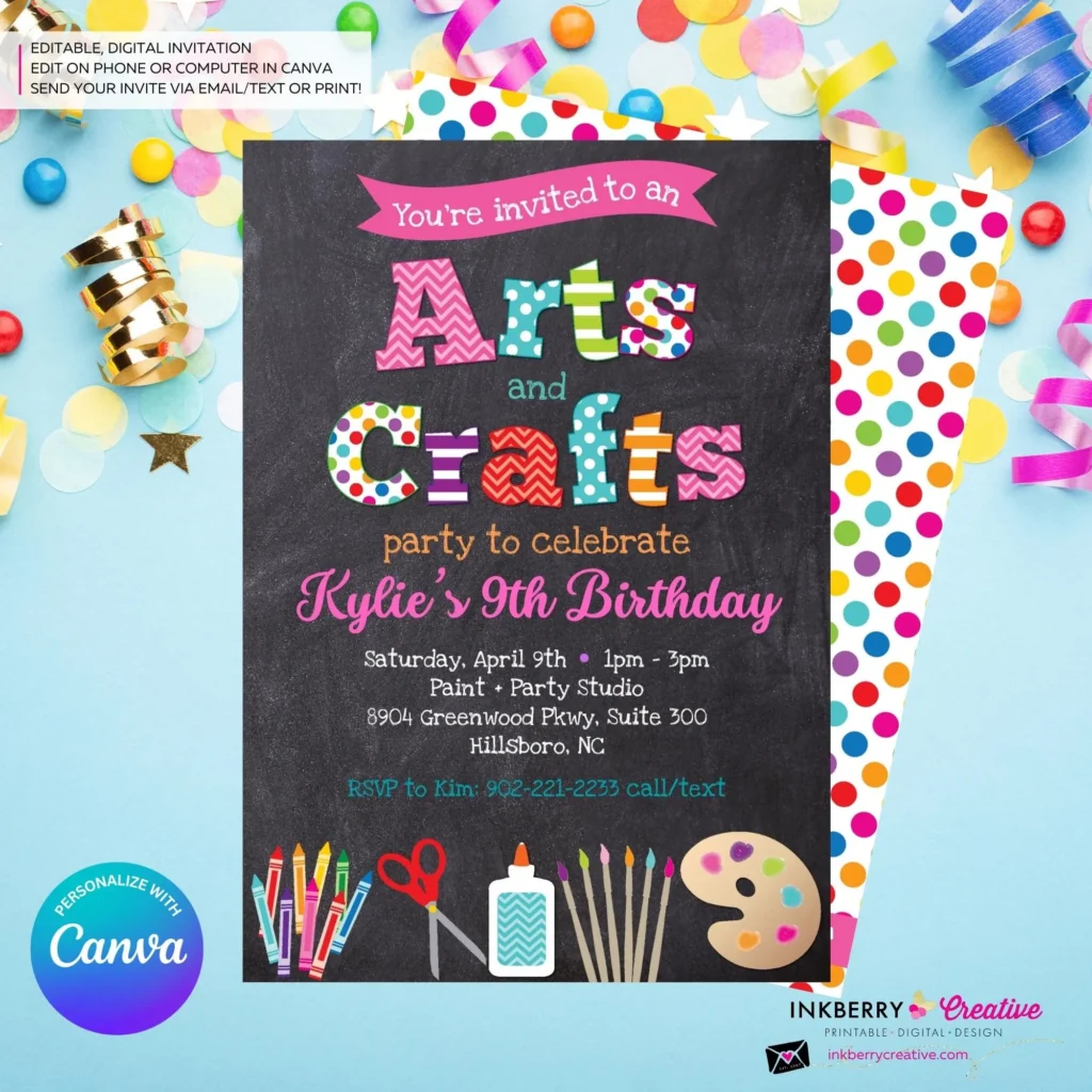 Arts And Crafts Birthday Party