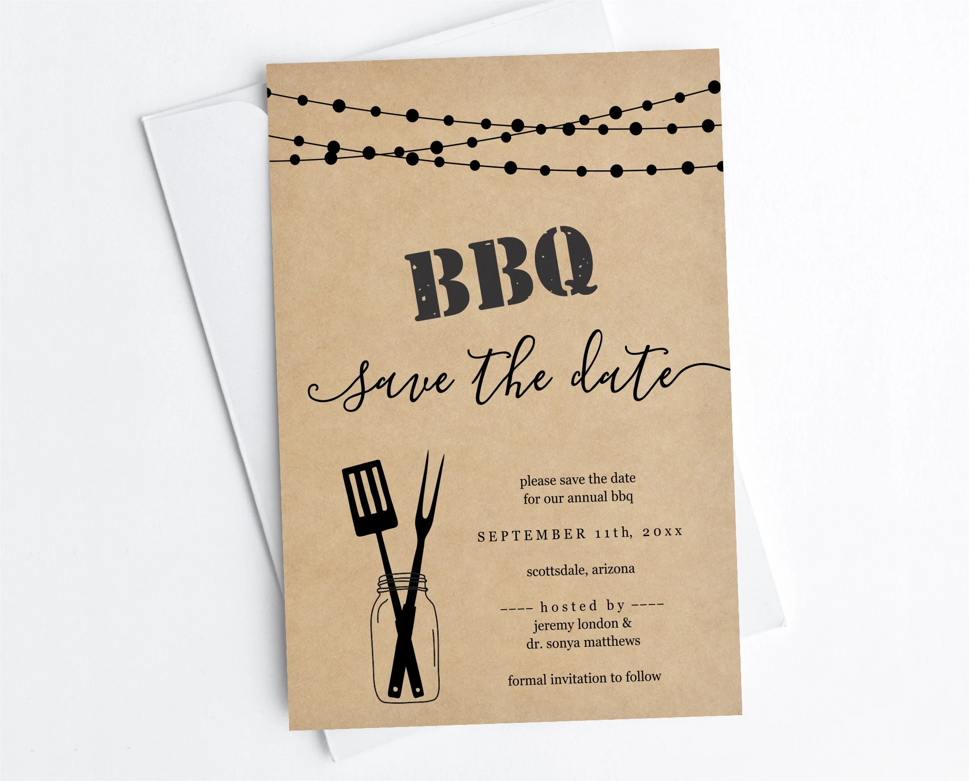 Bbq Save The Date Card Template