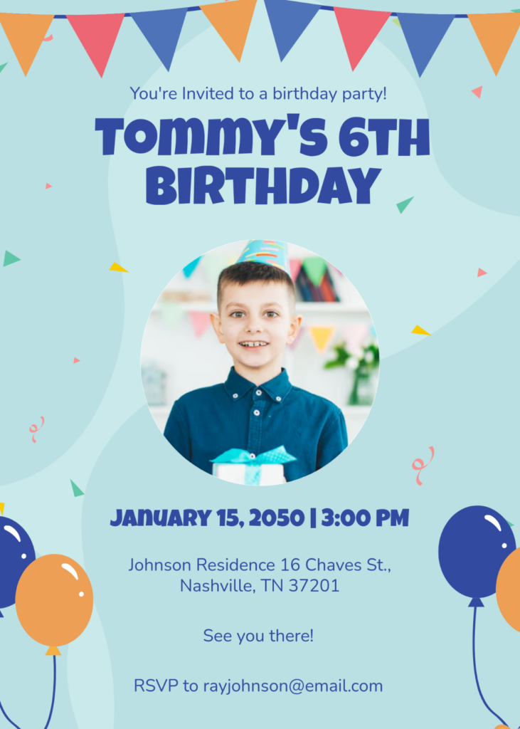 Birthday Invitation For Kids