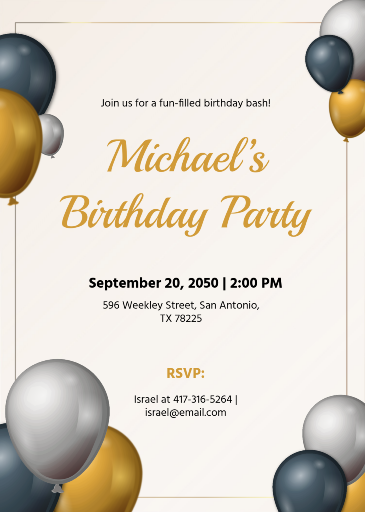Birthday Invitation Template Birthday Invitation Template