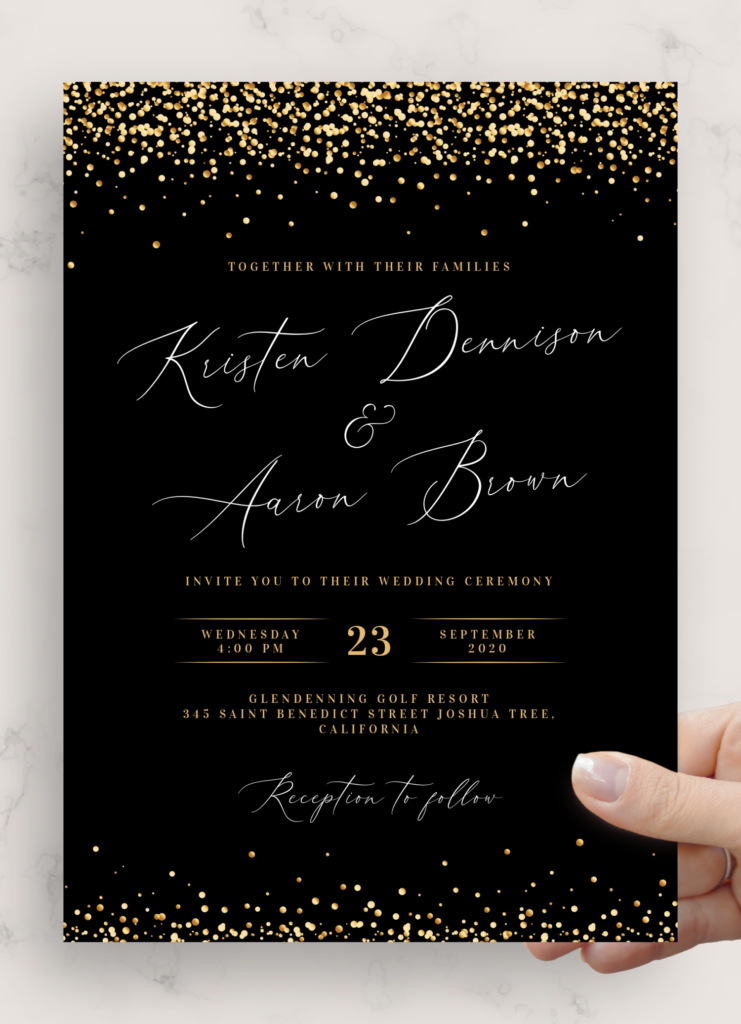Black And Gold Wedding