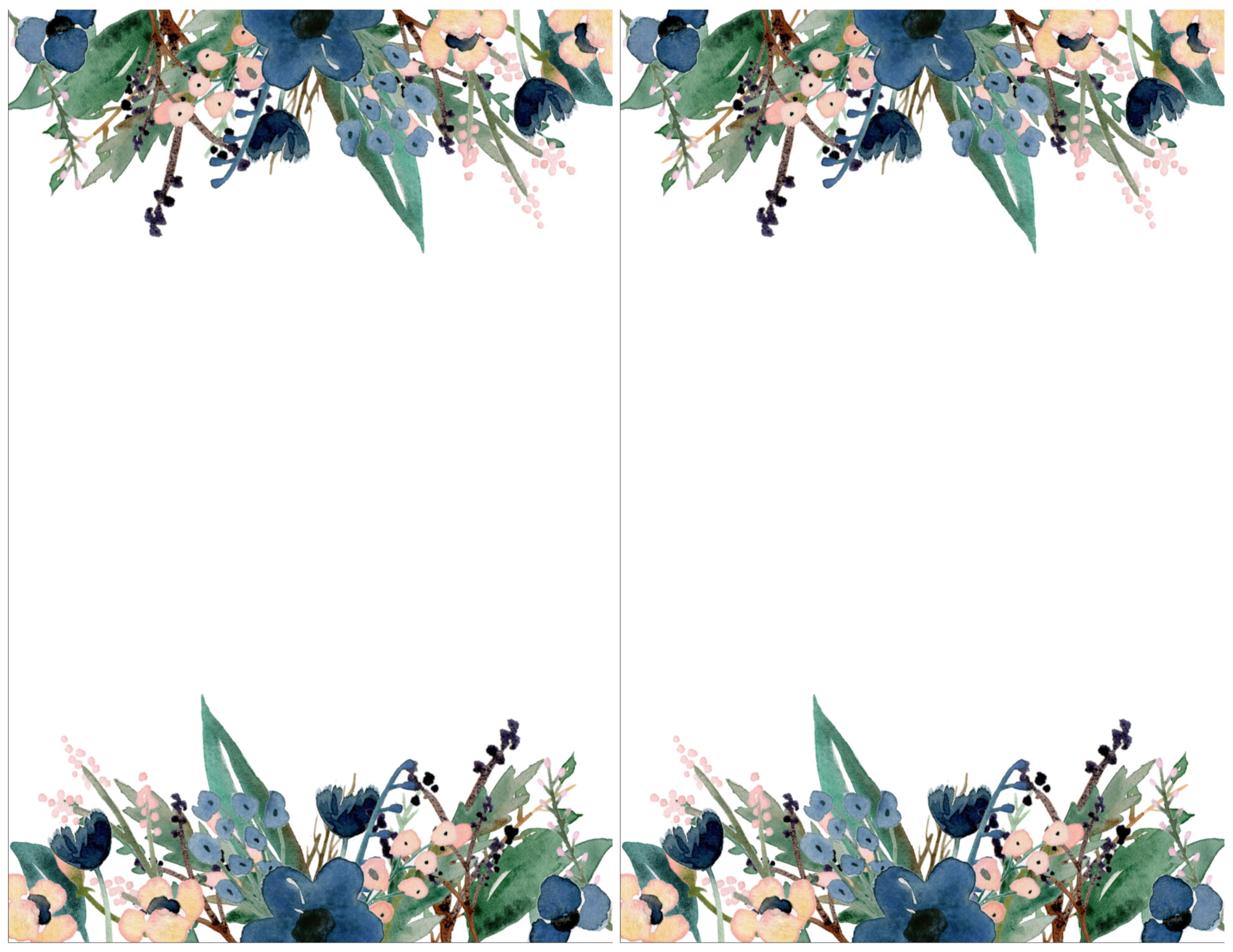Blue Free Printable Invitation Templates