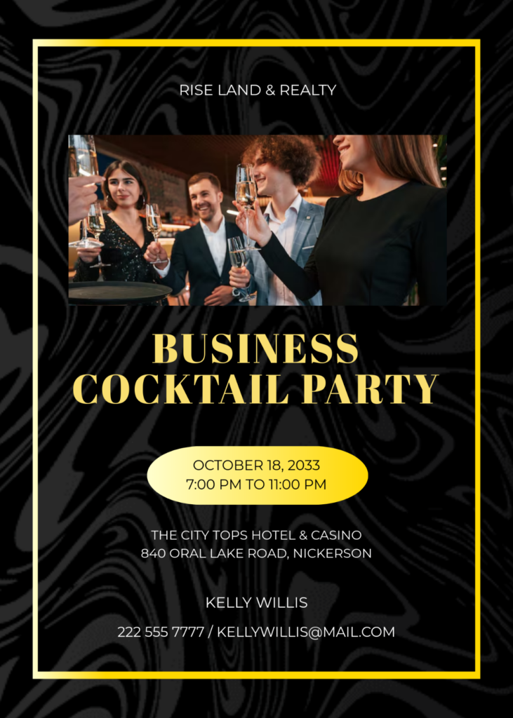 Business Cocktail Invitation Business Cocktail Invitation