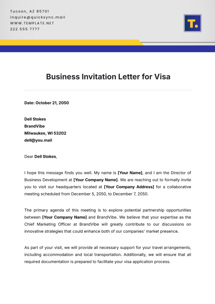 Business Invitation
