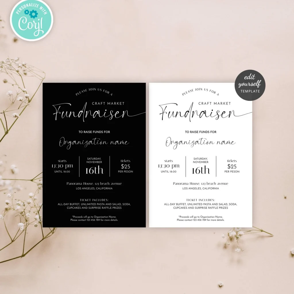 Charity Fundraiser Template Editable