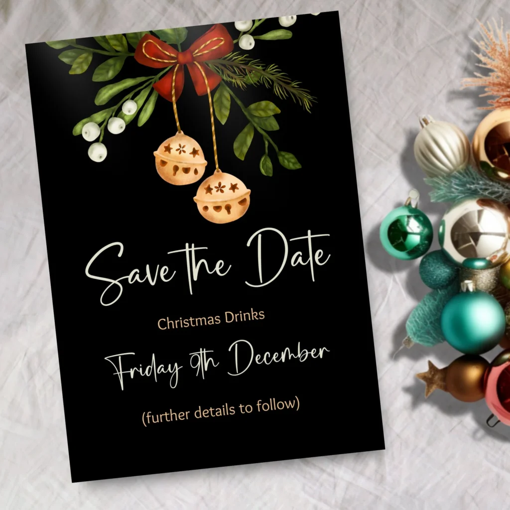 Christmas Save The Date Editable