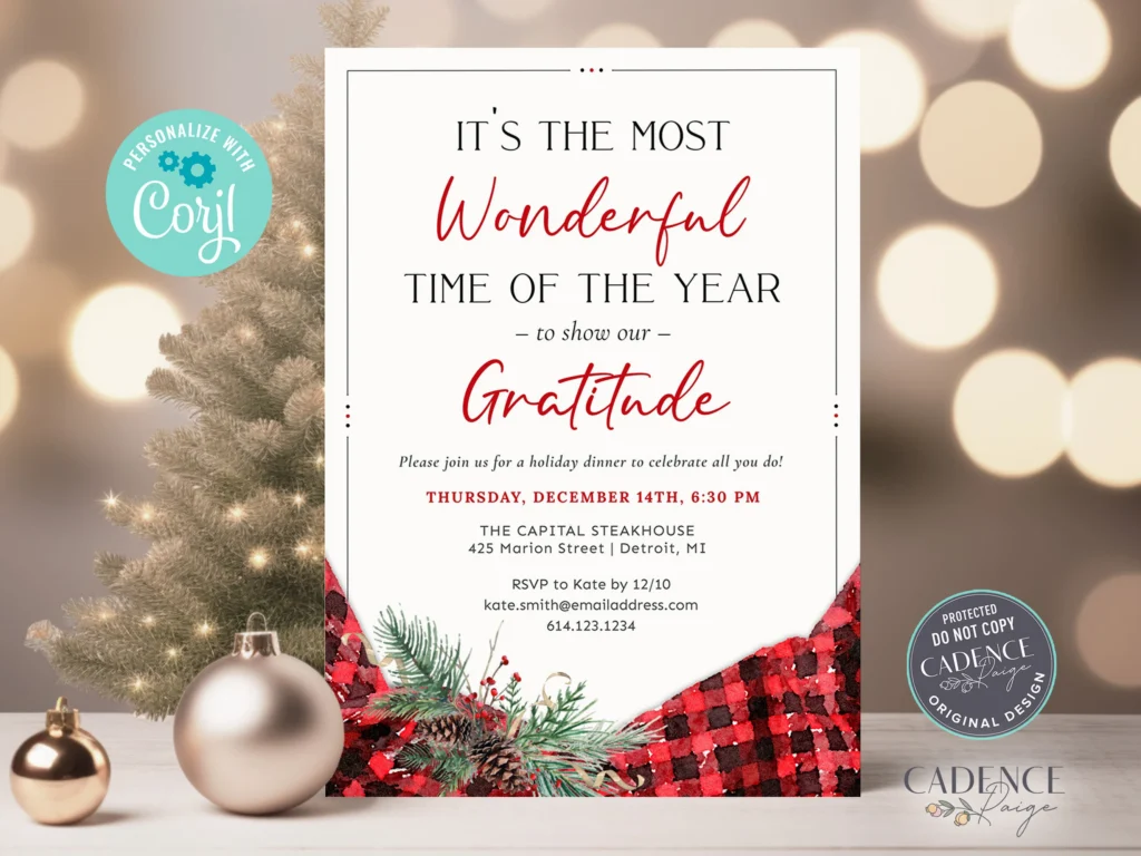 Company Holiday Party Invitation Client