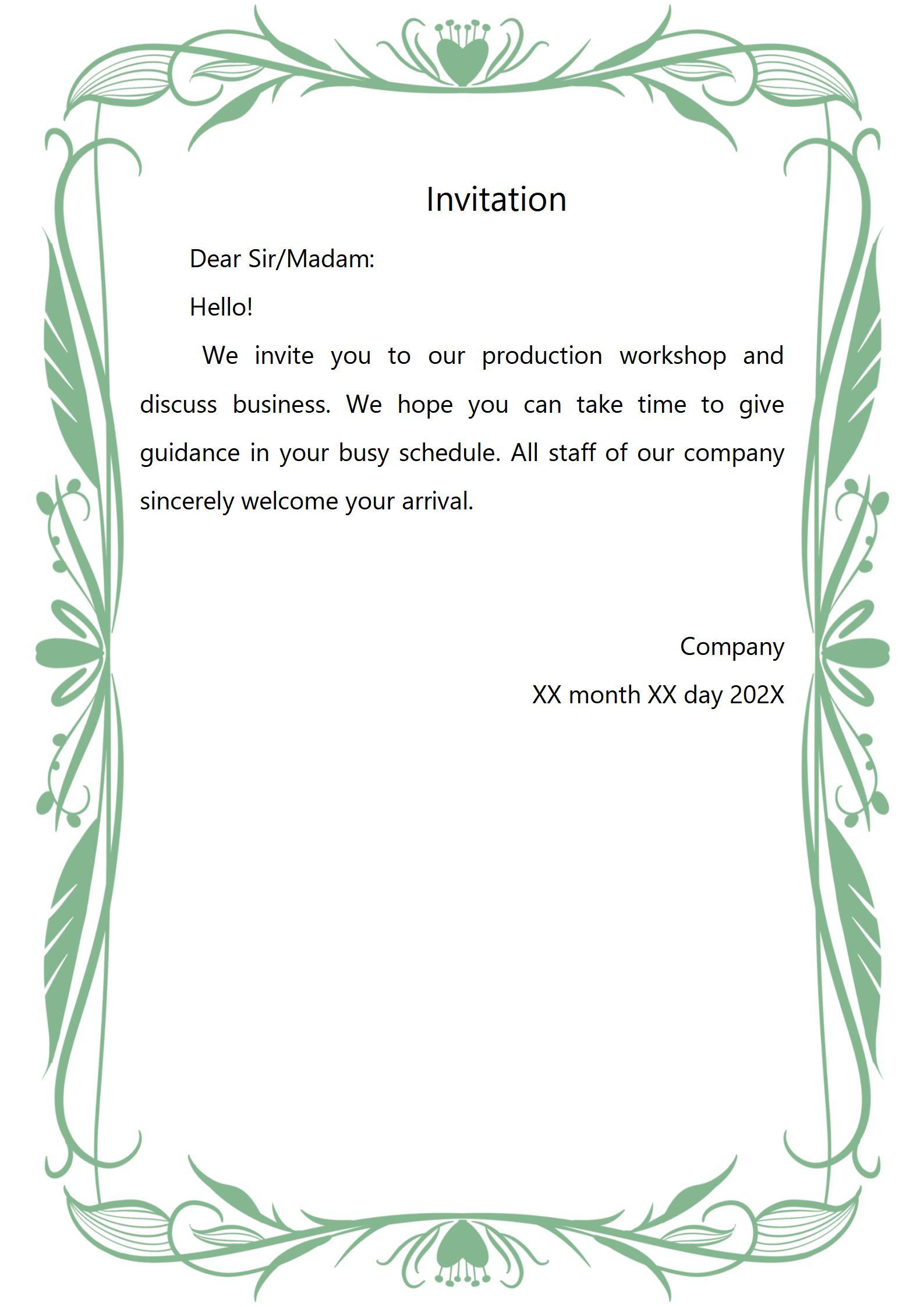 Company Invitation Letter Docx Word Invitation Letters Eabd1545