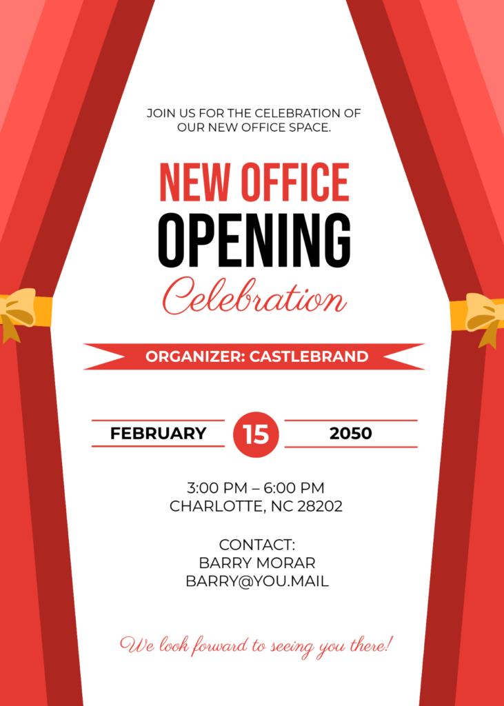 Company Office Warming Invitation