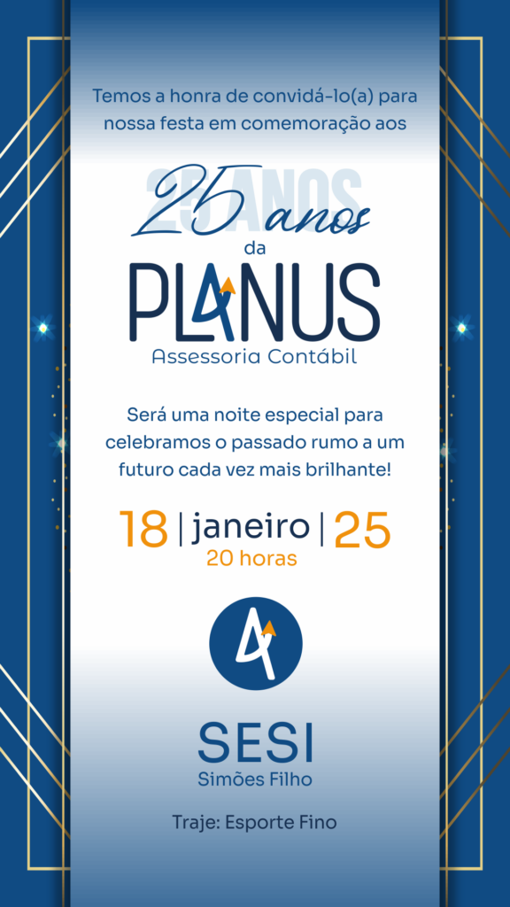 Convite Virtual Corporativo Azul Branco E Dourado