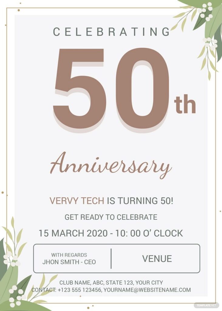 Corporate Anniversary Invitation Corporate Anniversary Invitation