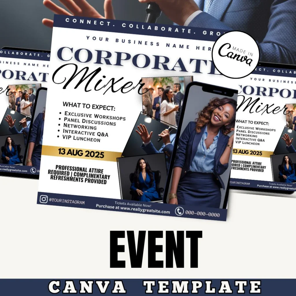 Corporate Mixer Flyer Template Editable