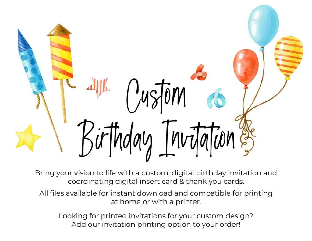 Custom Designed Birthday Invitation Custom Designed Birthday Invitation