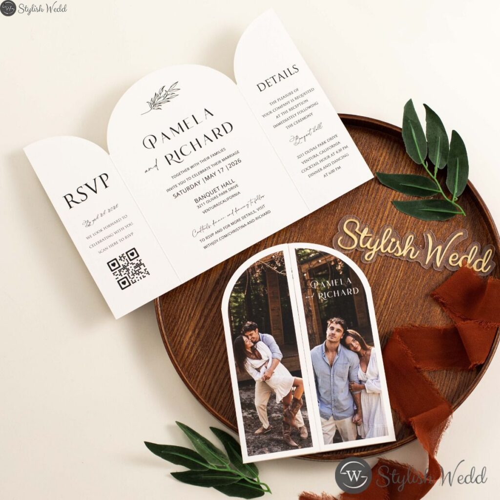 Custom Foldable All In One Photo Wedding Invitation Swi169 Custom Foldable All In One Photo Wedding Invitation Swi169