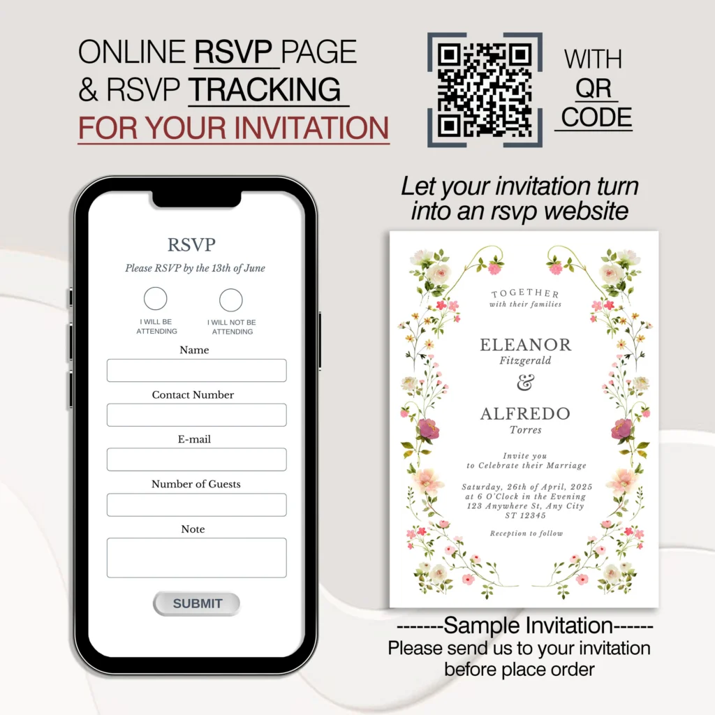 Custom Online Rsvp With Qr Code Turn