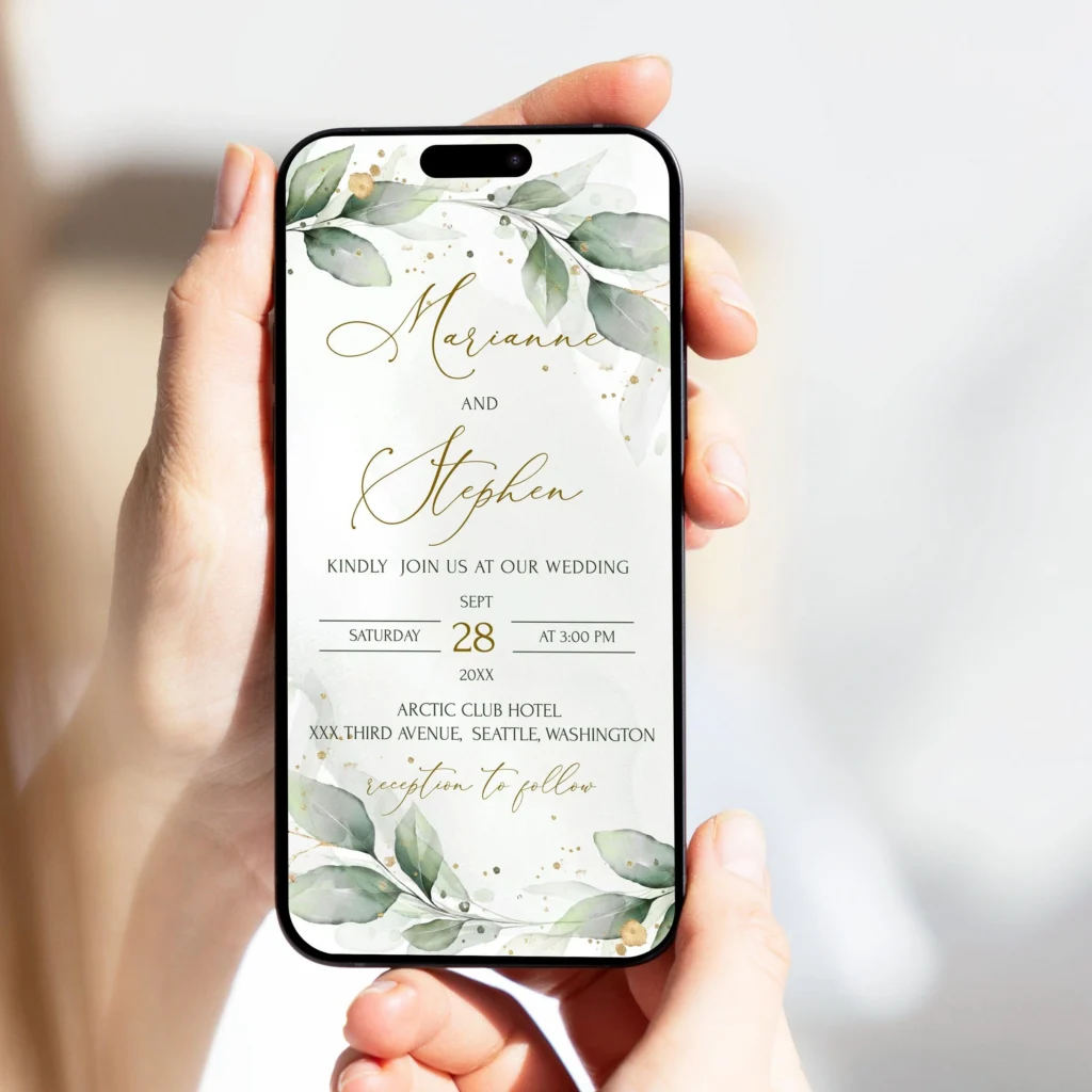 Digital Wedding Evite For Text Isa