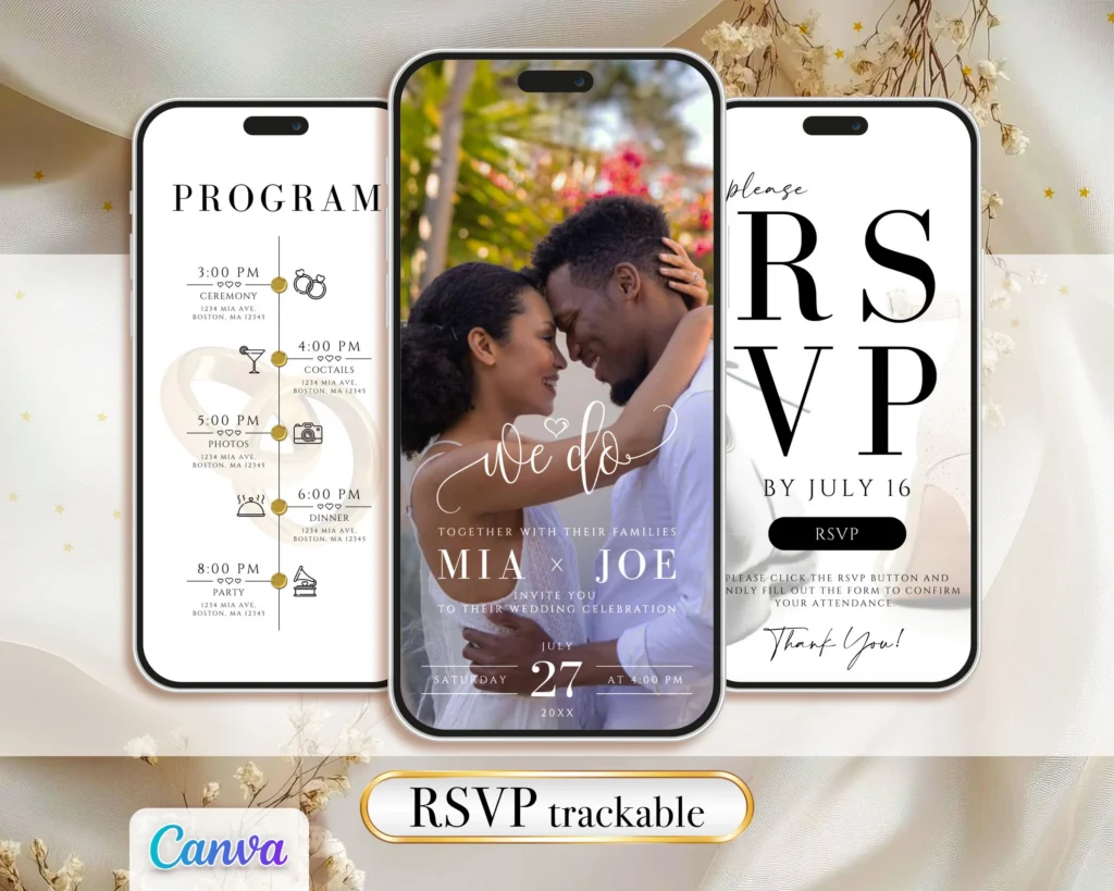 Digital Wedding Invitations With Rsvp