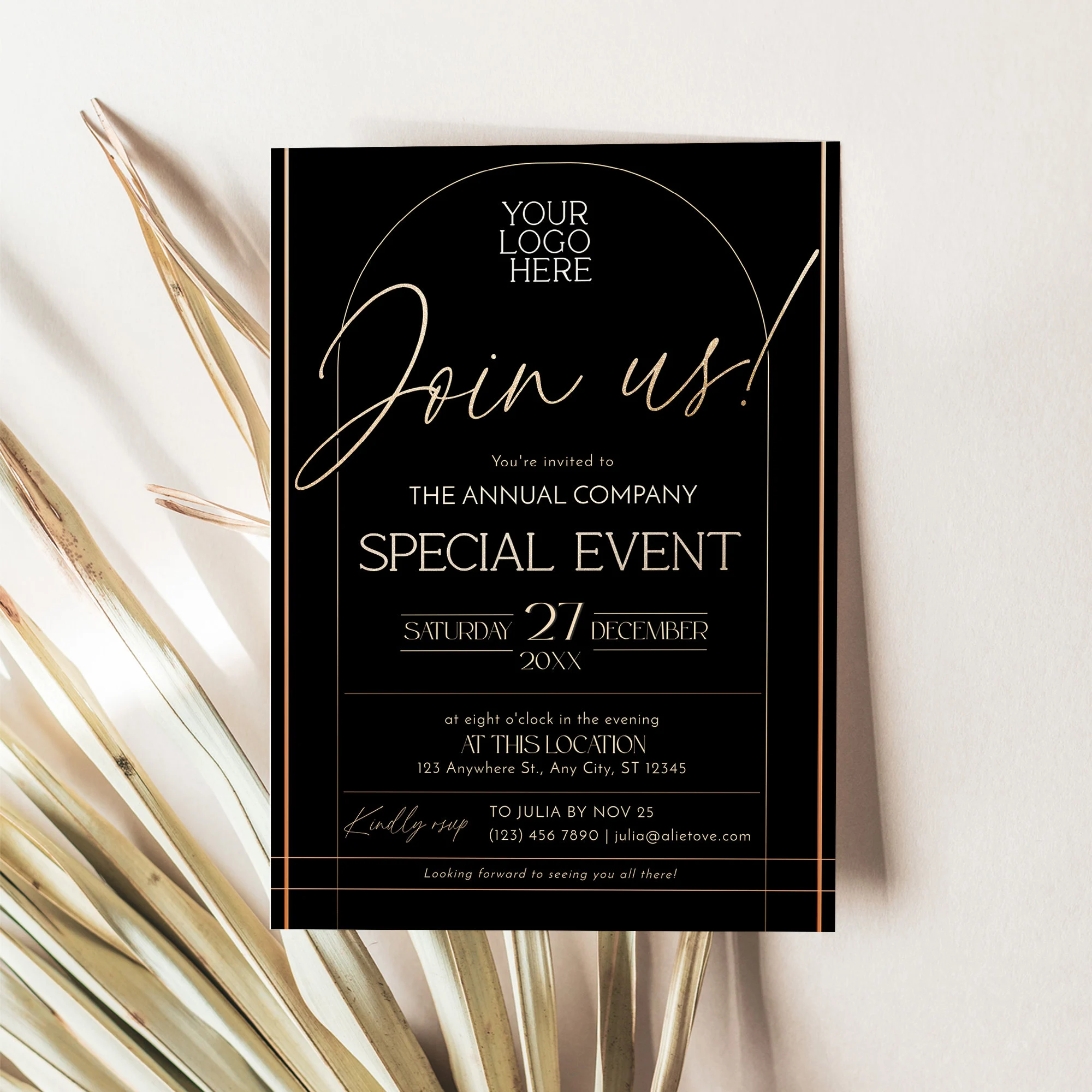 Editable Corporate Event Invitation