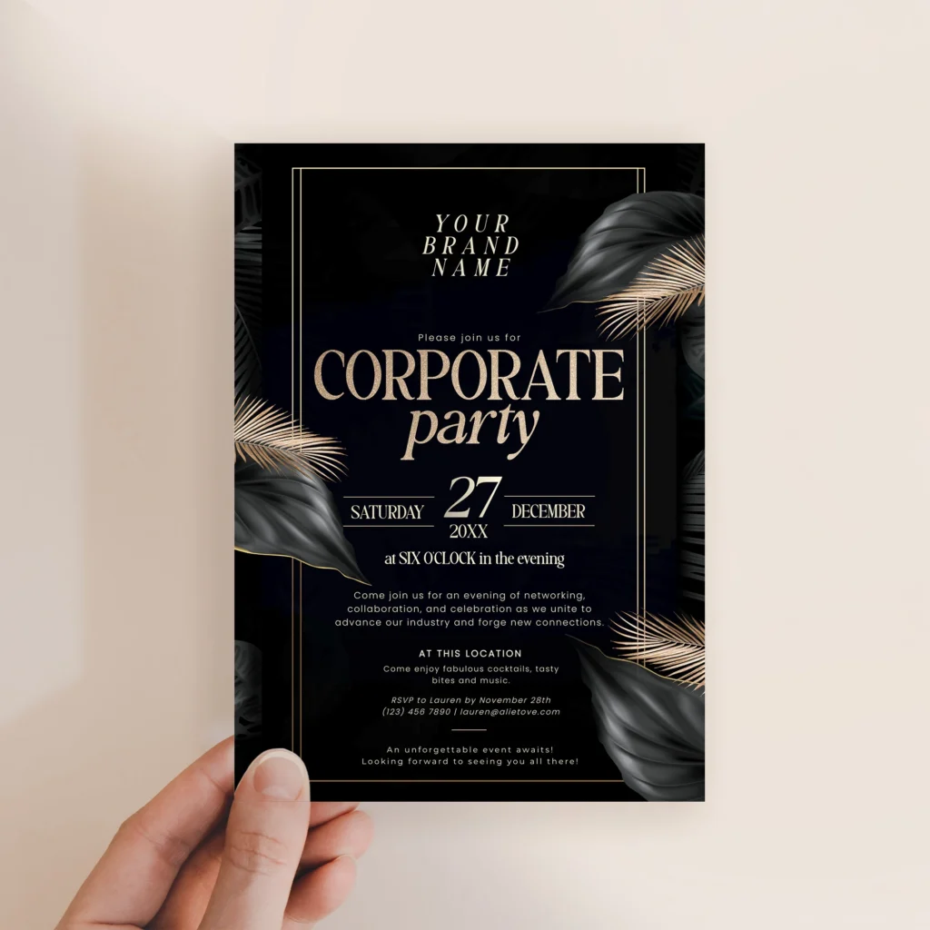 Editable Corporate Party Invitation