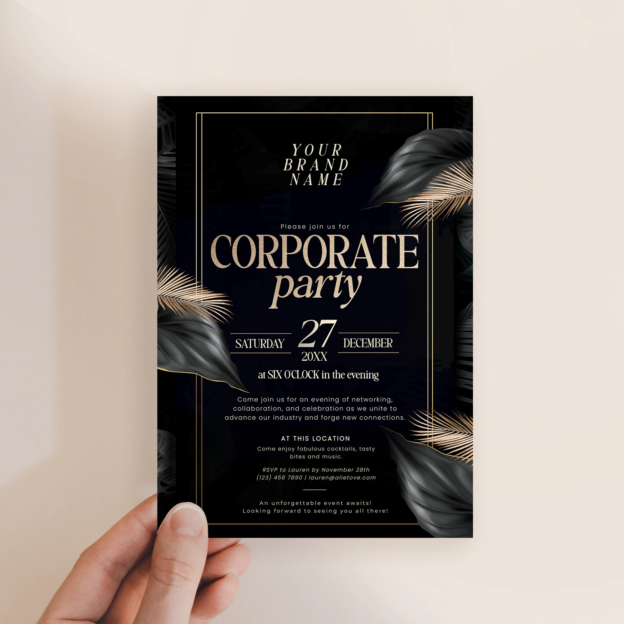 Editable Corporate Party Invitation