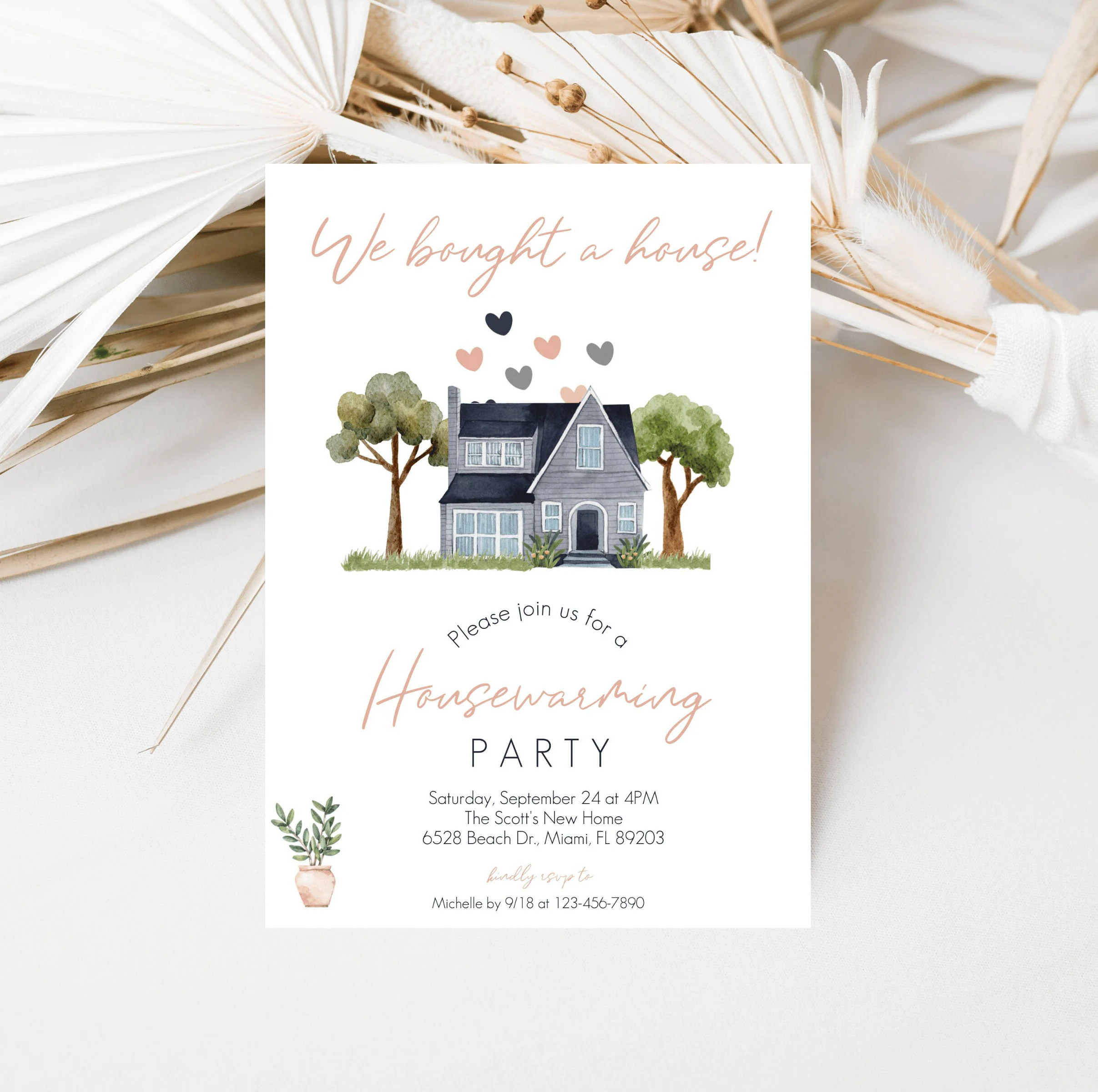 Editable Housewarming Party Invitation