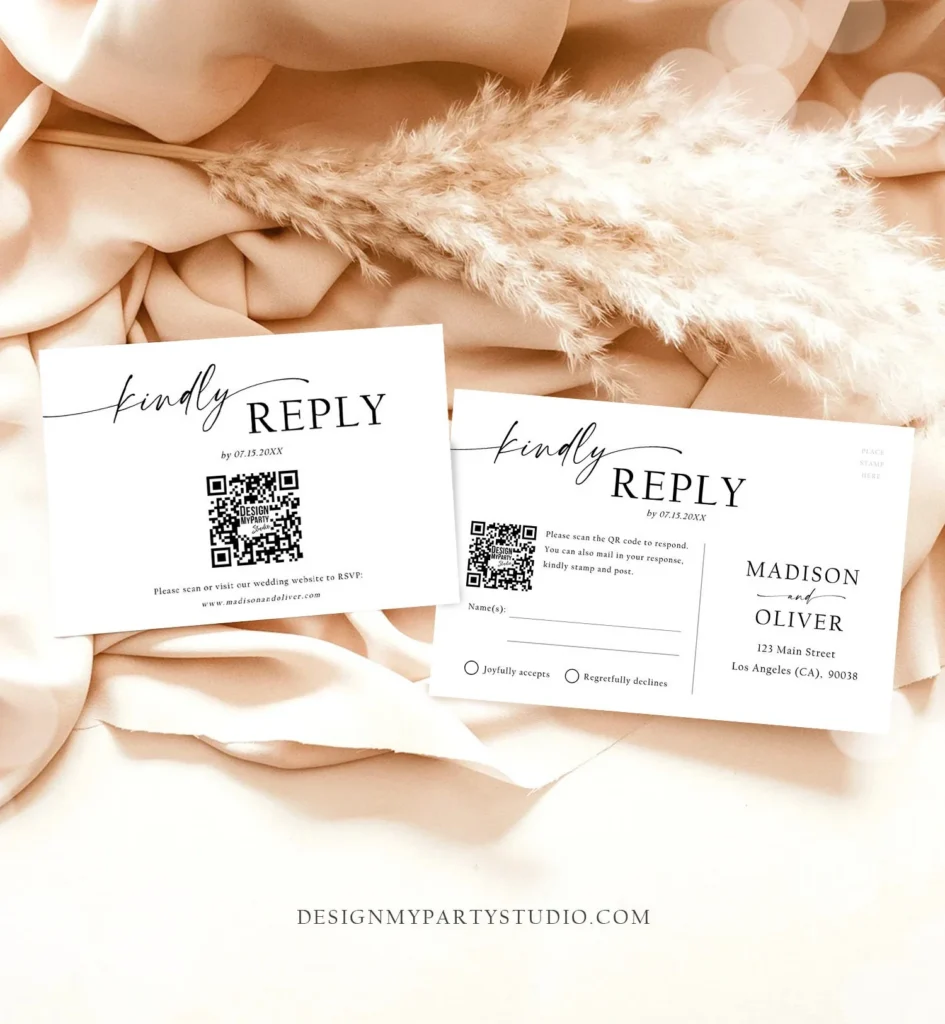 Editable Minimalist Modern Wedding Rsvp 25442 Editable Minimalist Modern Wedding Rsvp 25442