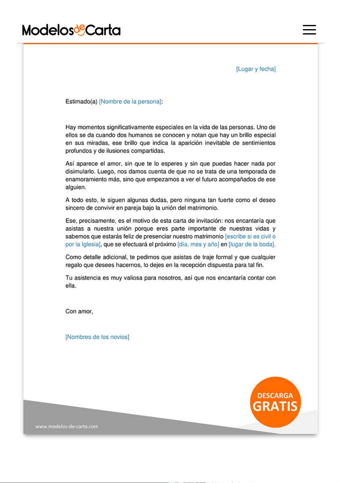 Ejemplos De Textos Para Invitaciones Y Eventos Carta Gratis