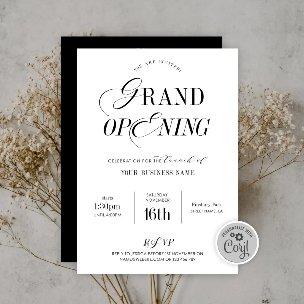 Elegant Grand Opening Invitation