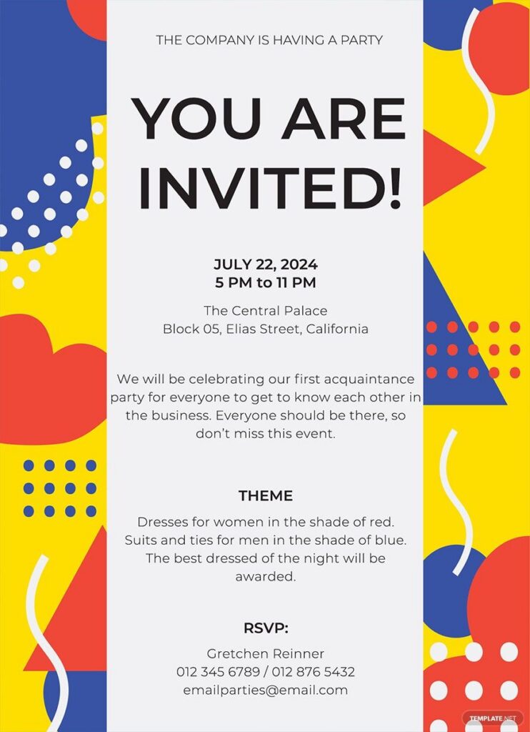 Email Party Invitation
