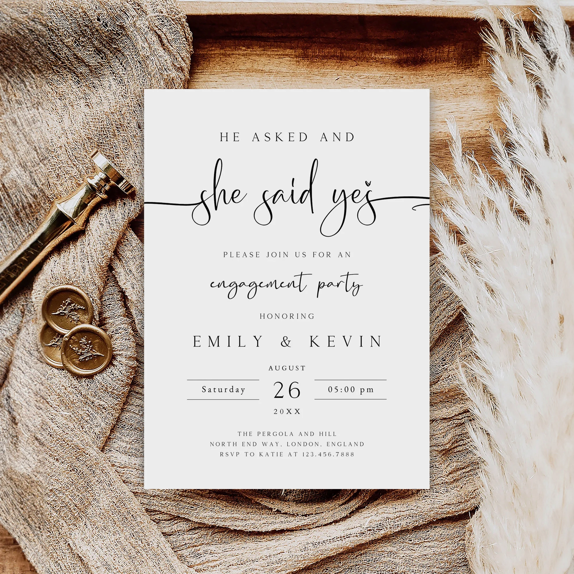 Engagement Party Invitation Template