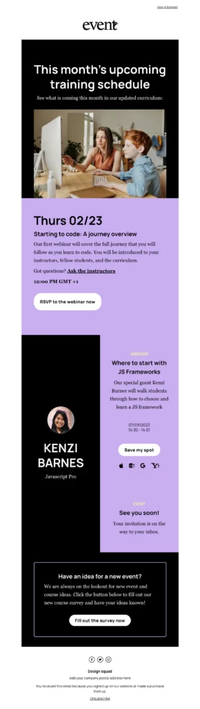 Event Invitation Email