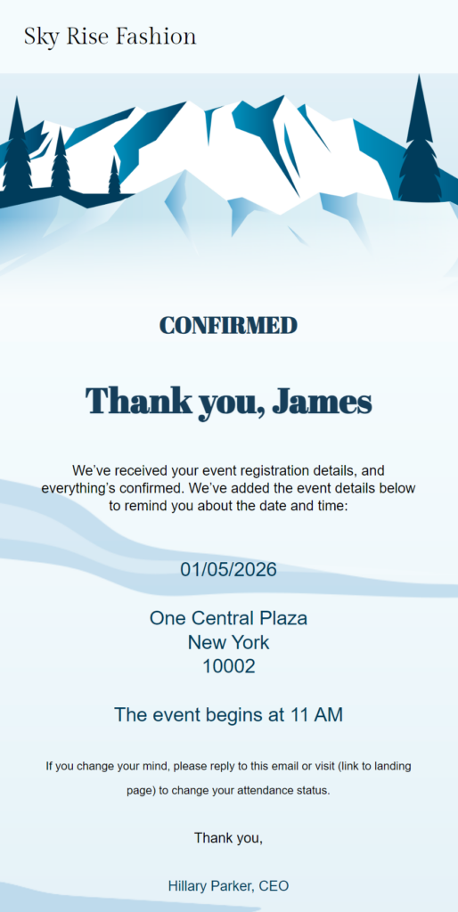 Event Invitation Email Event Invitation Email