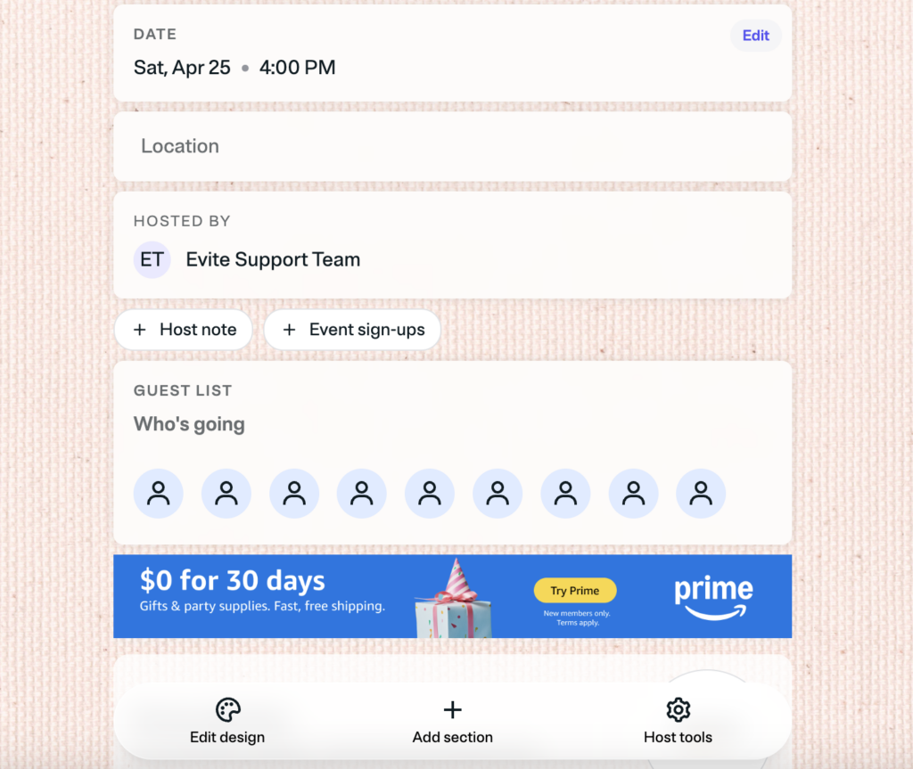 Event Pages