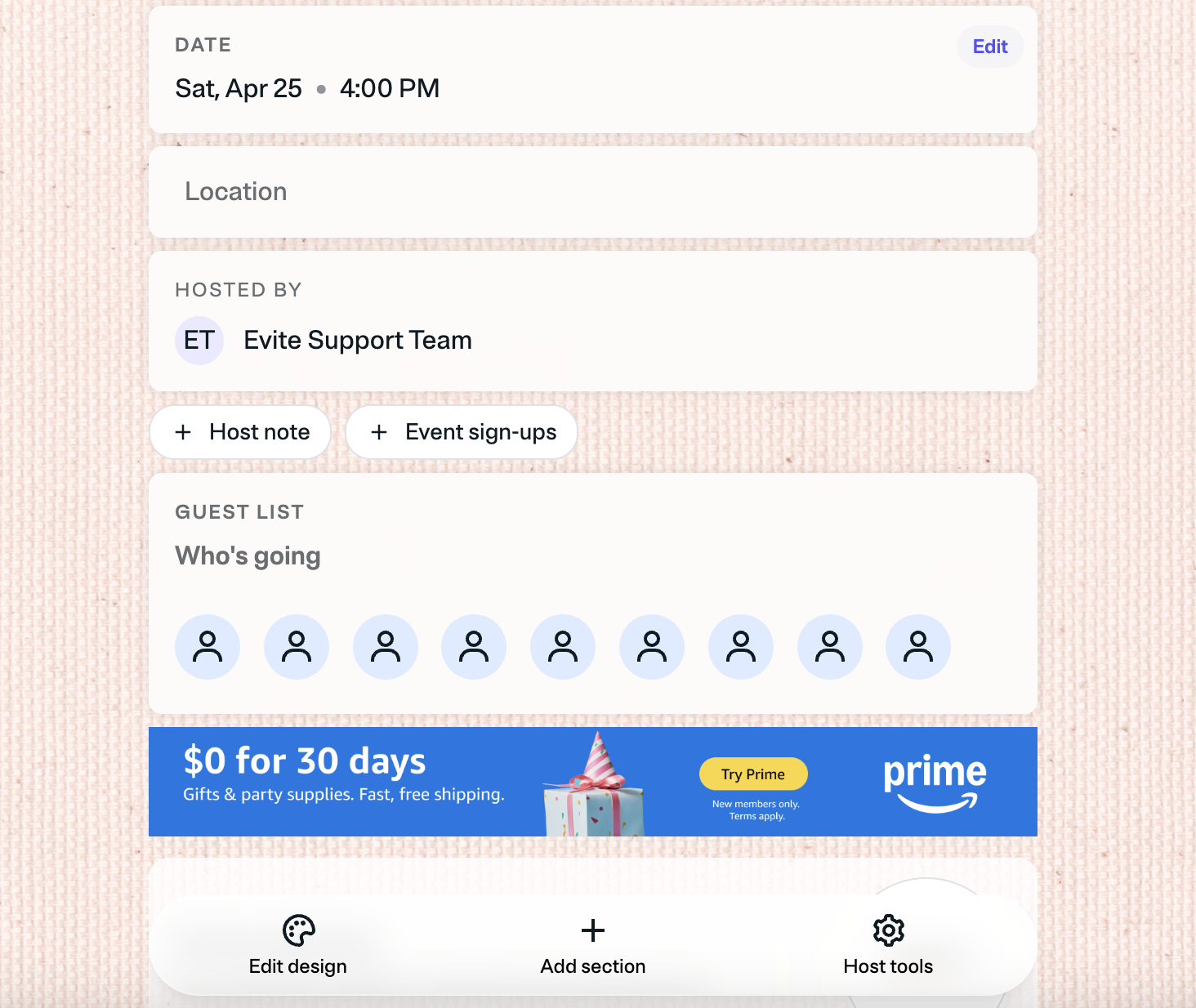 Event Pages