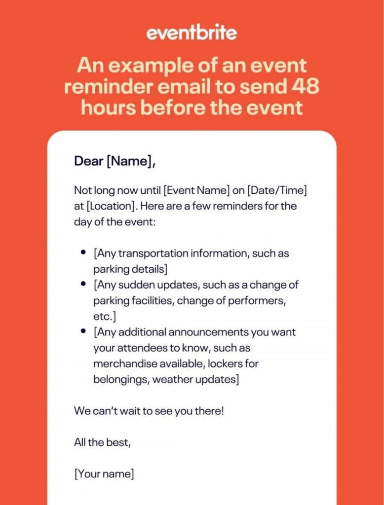 Event Reminder Email Event Reminder Email