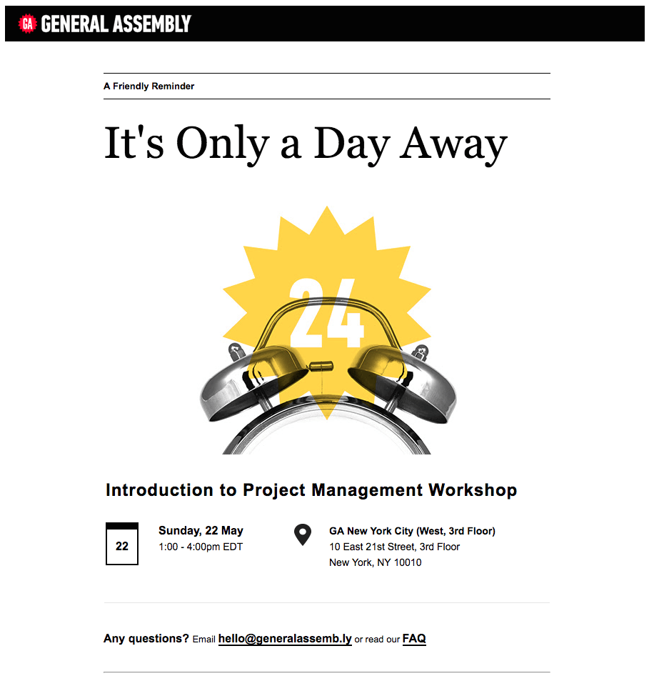Event Reminder Email Event Reminder Email