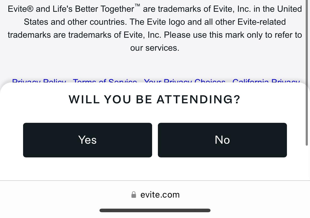 Evite Com Guest Question