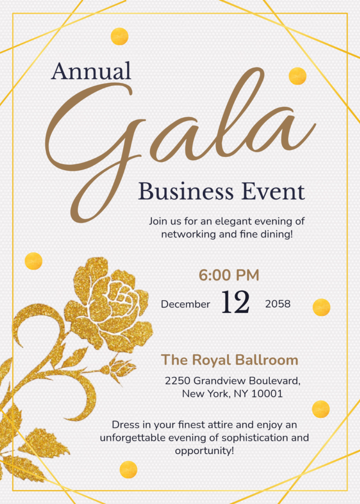 Formal Business Event Invitation
