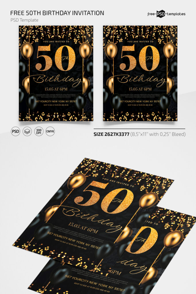 Free 50th Birthday Invitation Free 50th Birthday Invitation