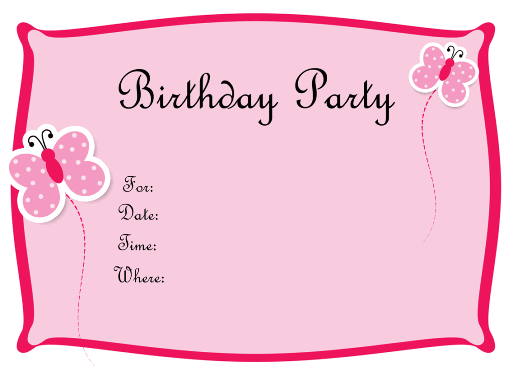 Free Birthday Invitations To Print