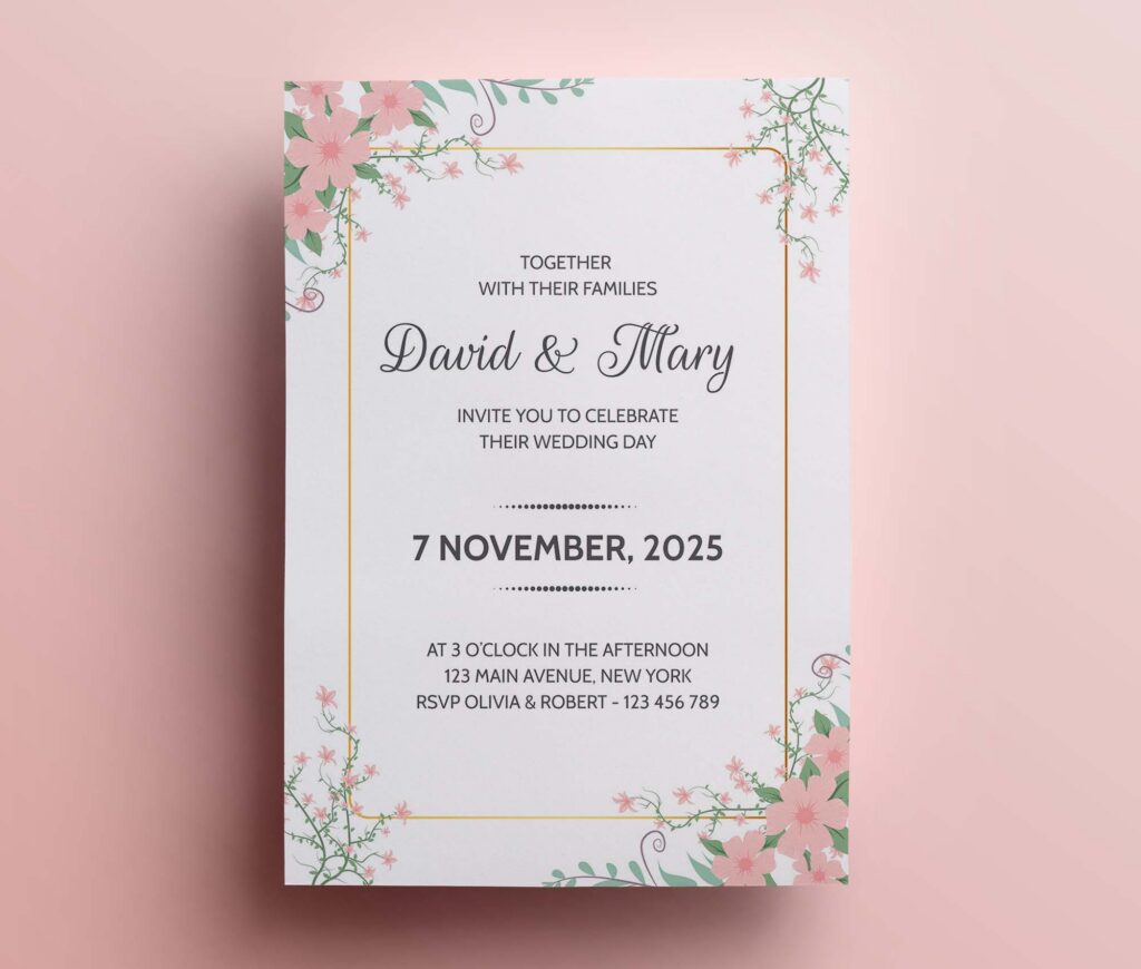 Free Wedding Invitation Template Ai Free Wedding Invitation Template Ai