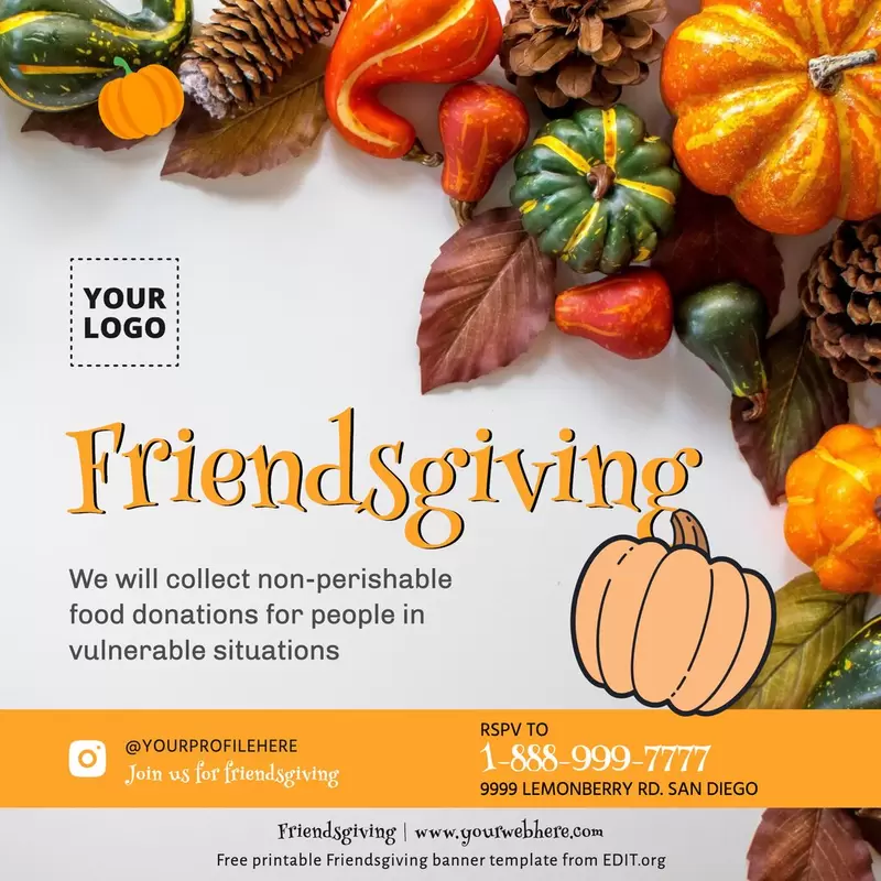 Friendsgiving Invitation Templates