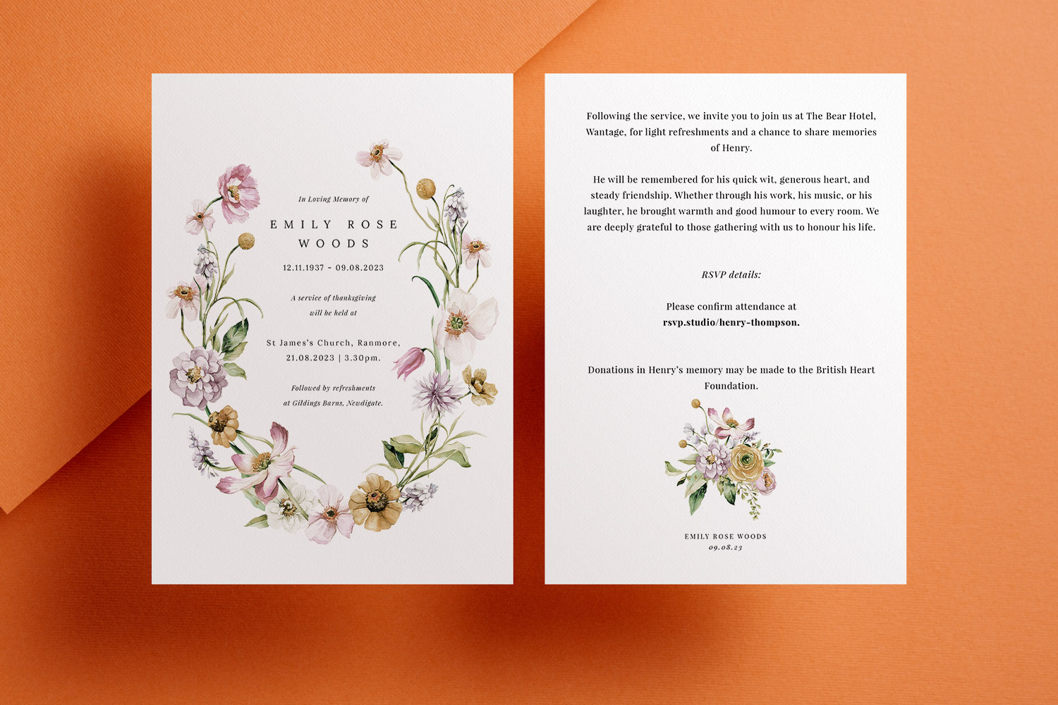 Funeral Announcement Cards Vs Invitations Difference