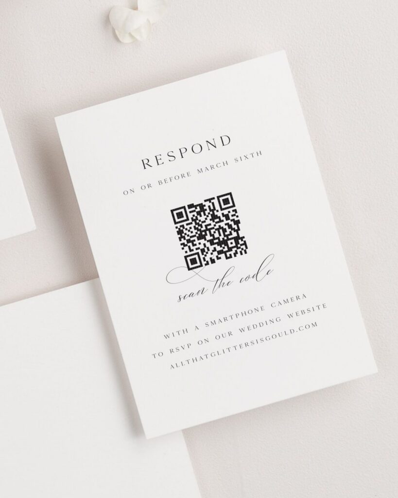 How To Use A Qr Code For Your Wedding Rsvp Cards