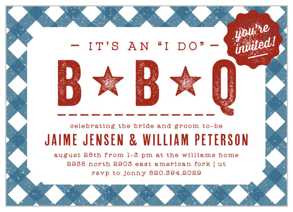I Do Bbq Bridal Shower Invitations I Do Bbq Bridal Shower Invitations